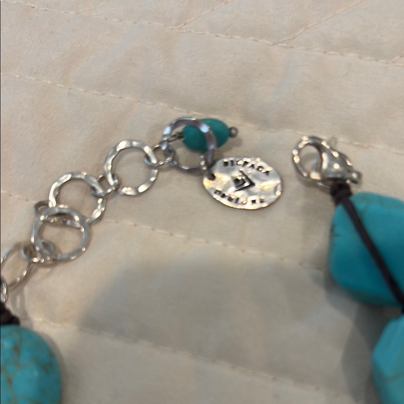 SILPADA brand new Turquoise and Silver Beaded Chunky Necklace - Picture 2 of 6